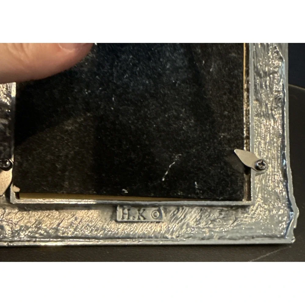 Silver Metal Picture Frame‎ 3 Dimensional Sailboat Lighthouse N0 GLASS 6 X 4